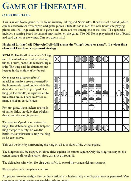 National Museum of Natural History: Vikings: Game of Hnefatafl Activity National Museum of Natural History: Vikings: Game of Hnefatafl Activity