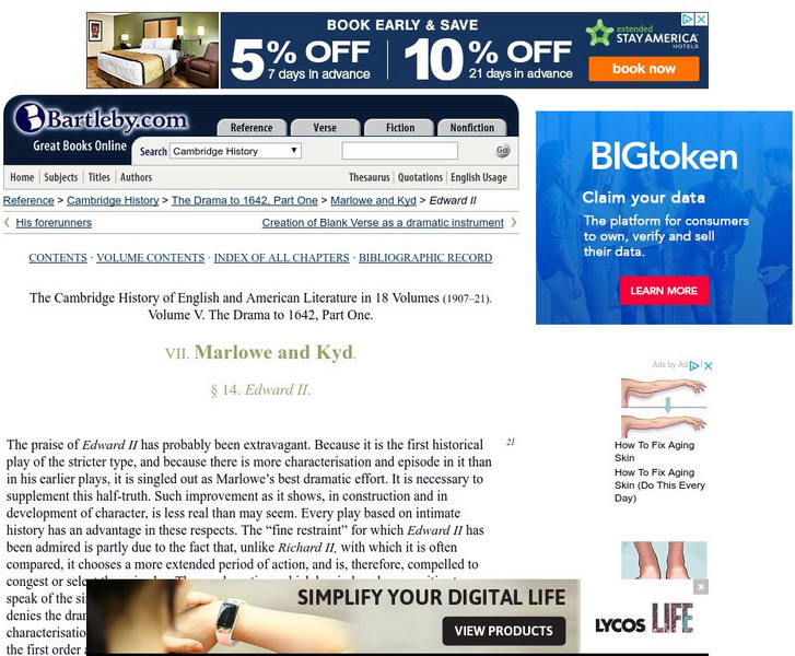 Bartleby.com: "Edward Ii". Vii. Marlowe Kyd. Kyd. Vol. 5. The Drama Article Bartleby.com: "Edward Ii". Vii. Marlowe Kyd. Kyd. Vol. 5. The Drama Article