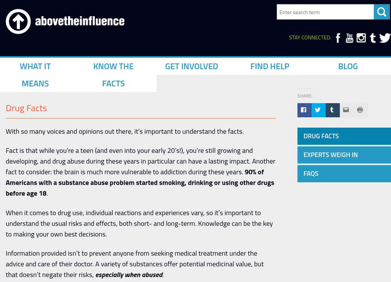 Above the Influence: Ketamine Facts Website Above the Influence: Ketamine Facts Website