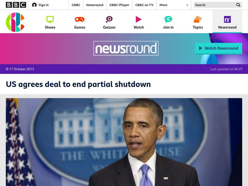 Bbc Newsround: Us Agrees Deal to End Partial Shutdown Article Bbc Newsround: Us Agrees Deal to End Partial Shutdown Article