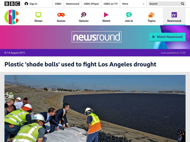 Bbc Newsround: Plastic 'Shade Balls' Used to Fight La Drought Article Bbc Newsround: Plastic 'Shade Balls' Used to Fight La Drought Article