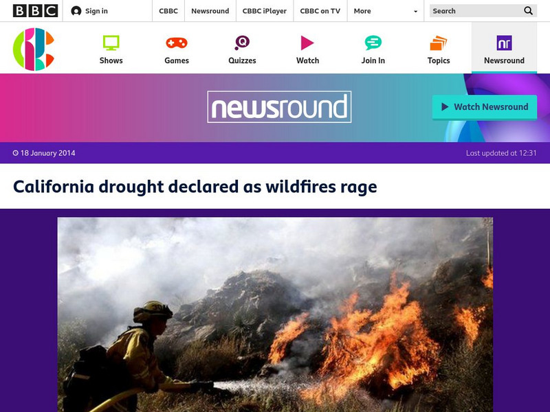 Bbc Newsround: California Drought Declared as Wildfires Rage Article Bbc Newsround: California Drought Declared as Wildfires Rage Article