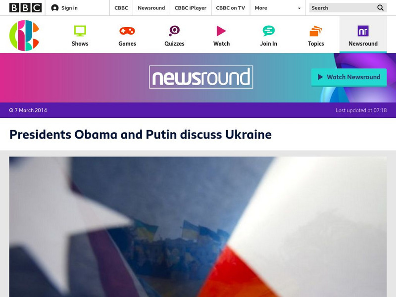 Bbc Newsround: Presidents Obama and Putin Discuss Ukraine Article