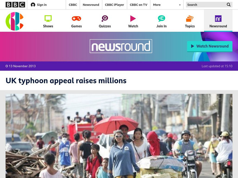 Bbc Newsround: Uk Typhoon Appeal Raises Millions Article Bbc Newsround: Uk Typhoon Appeal Raises Millions Article