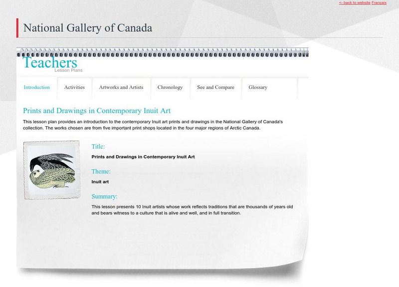 Cybermuse: Prints and Drawings in Inuit Art Lesson Plan Cybermuse: Prints and Drawings in Inuit Art Lesson Plan