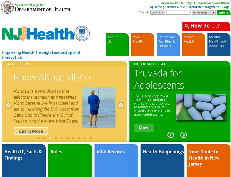 New Jersey Department of Health and Senior Services Website New Jersey Department of Health and Senior Services Website