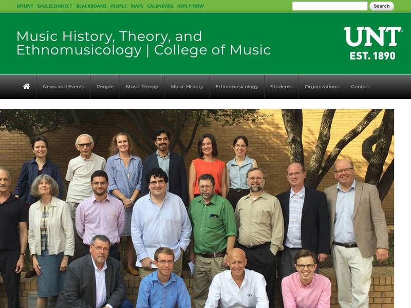 University of North Texas College of Music Website