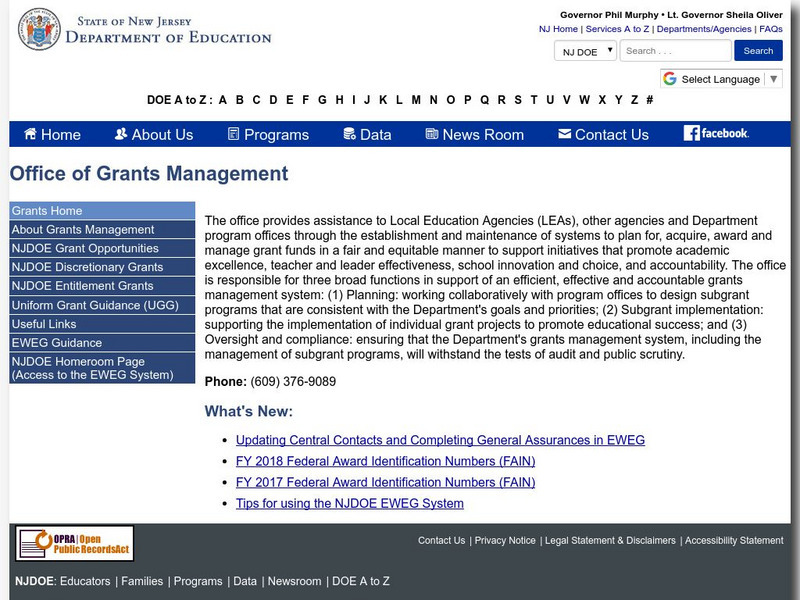 Njde: New Jersey Office of Grants Management Website Njde: New Jersey Office of Grants Management Website