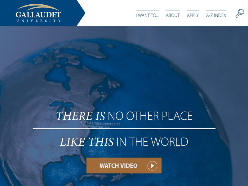 Gallaudet University: Homepage Website
