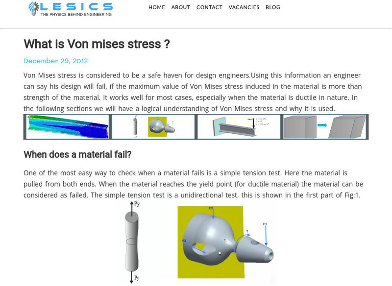 Learn Engineering: What Is Von Mises Stress? Handout