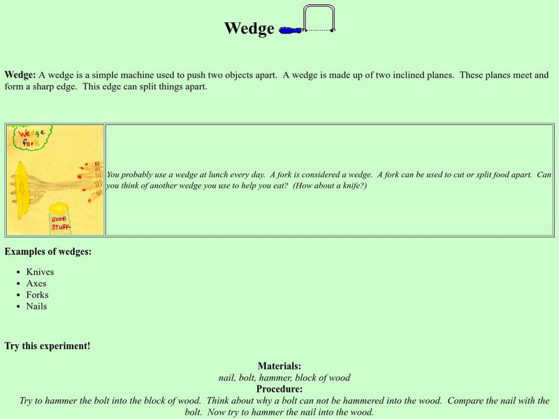 University of Houston: Simple Machines Learning Site: Wedge Activity University of Houston: Simple Machines Learning Site: Wedge Activity