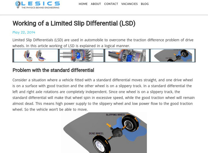 Learn Engineering: Working of a Limited Slip Differential Handout Learn Engineering: Working of a Limited Slip Differential Handout