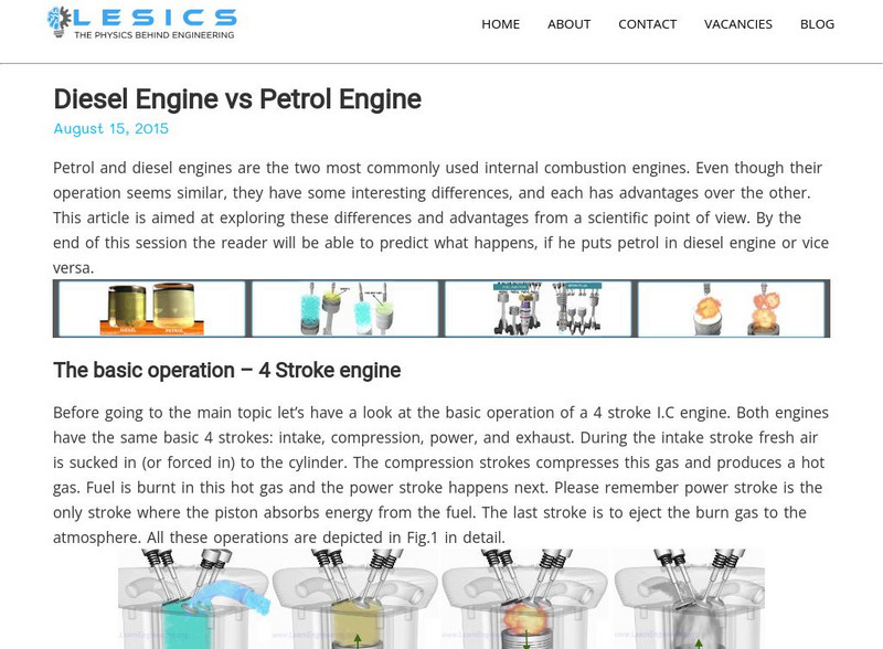 Learn Engineering: Diesel Engine vs. Petrol Engine Handout