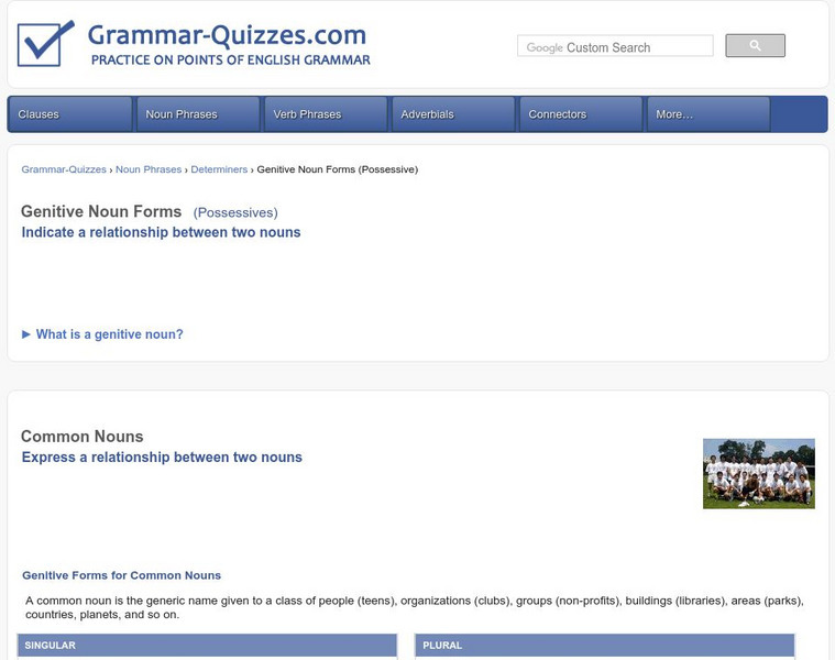 Grammar quizzes.com: Possessive Nouns: Indicating Possession Handout Grammar quizzes.com: Possessive Nouns: Indicating Possession Handout
