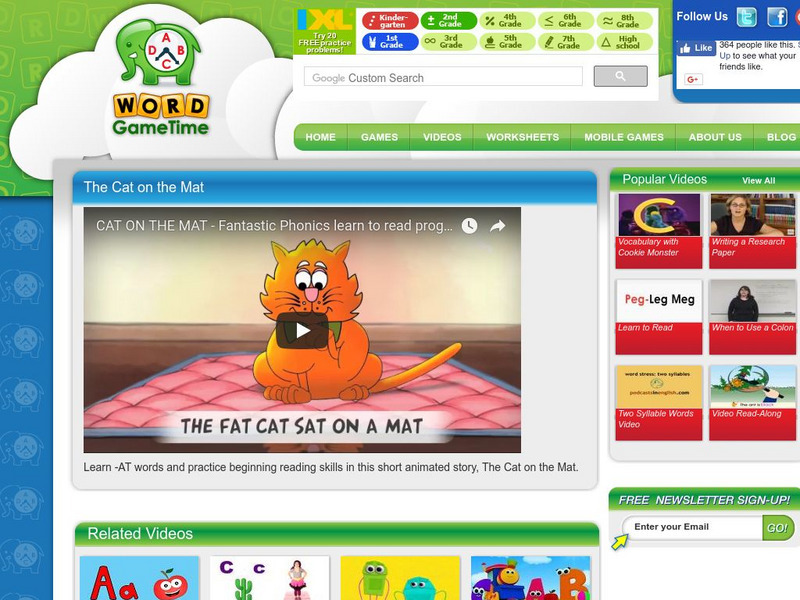 Word Game Time: The Cat on the Mat Instructional Video