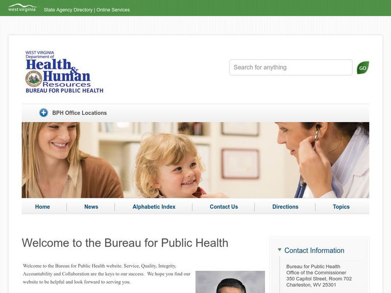 West Virginia Bureau for Public Health Website West Virginia Bureau for Public Health Website