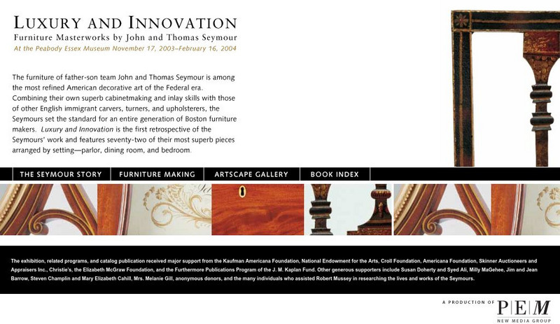 Peabody Essex Museum: Luxury and Innovation: Furniture Masterworks, Federalist Website Peabody Essex Museum: Luxury and Innovation: Furniture Masterworks, Federalist Website