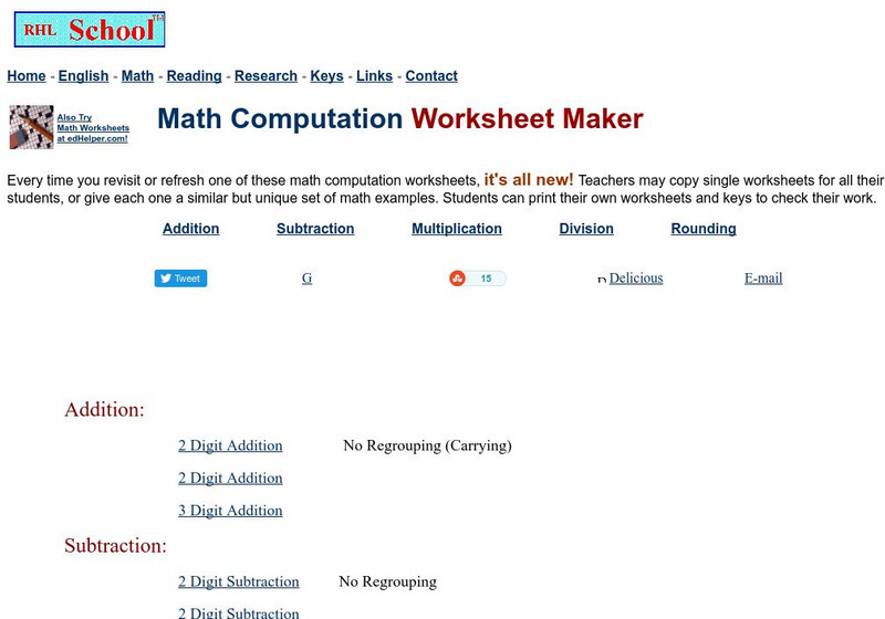 Mathematics Computation Website