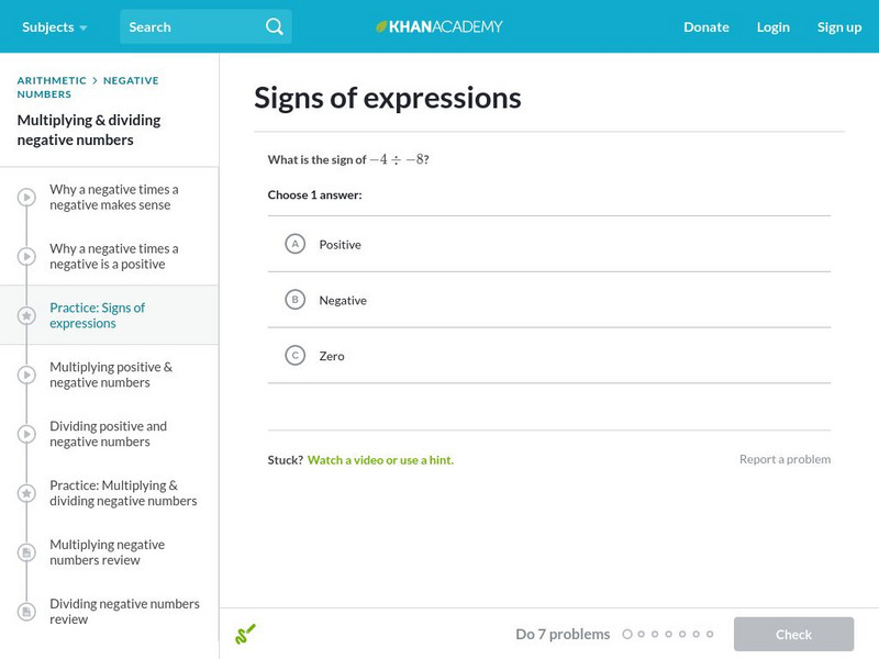 Khan Academy: Signs of Expressions Unit Plan Khan Academy: Signs of Expressions Unit Plan