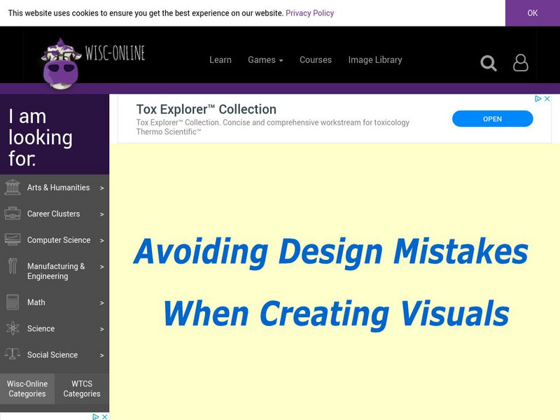 Wisc Online: Avoiding Design Mistakes When Creating Visuals PPT