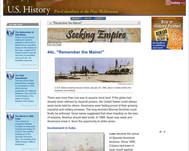 U.s. History: "Remember the Maine!" Website U.s. History: "Remember the Maine!" Website