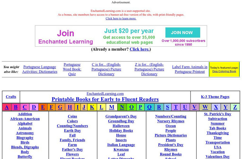 Enchanted Learning: Printable Portuguese Word Book Activity Enchanted Learning: Printable Portuguese Word Book Activity