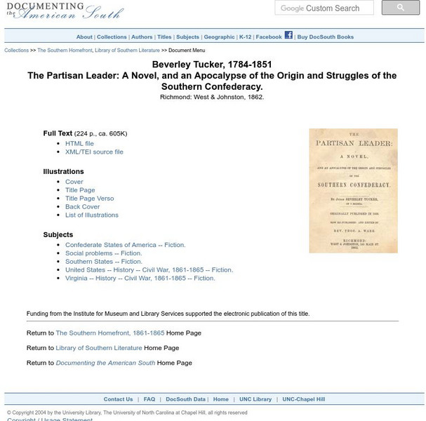 The Partisan Leader: A Novel & an Apocalypse of Original eBook The Partisan Leader: A Novel & an Apocalypse of Original eBook