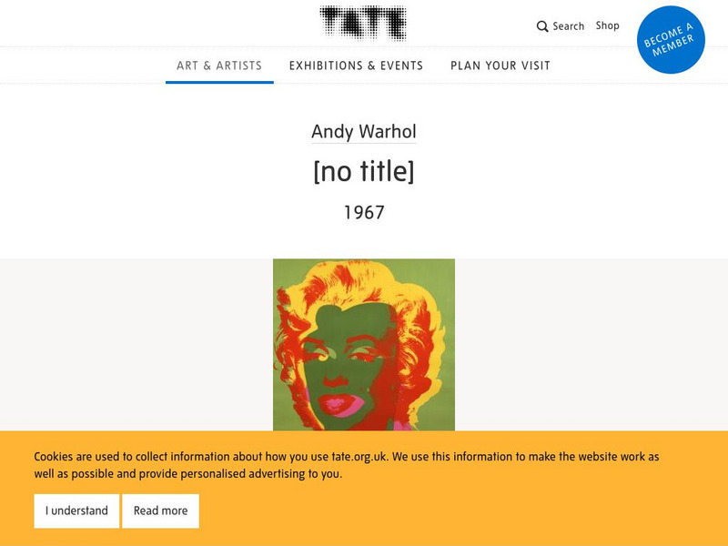 Tate Online: Marilyn Monroe as Pop Art Icon Graphic