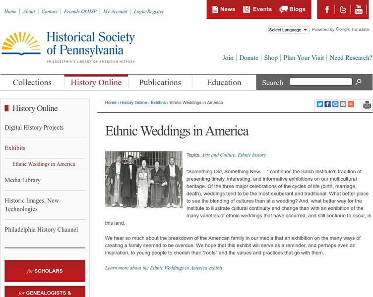 The Historical Soc. Of Penn: Ethnic Weddings in America Website The Historical Soc. Of Penn: Ethnic Weddings in America Website