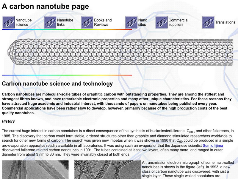 A Carbon Nanotube Page Website