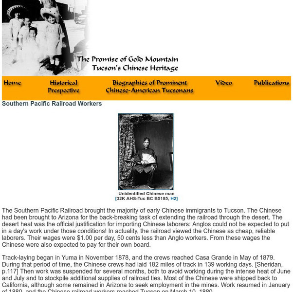 The Promise of Gold Mountain: Southern Pacific Railroad Workers Website The Promise of Gold Mountain: Southern Pacific Railroad Workers Website