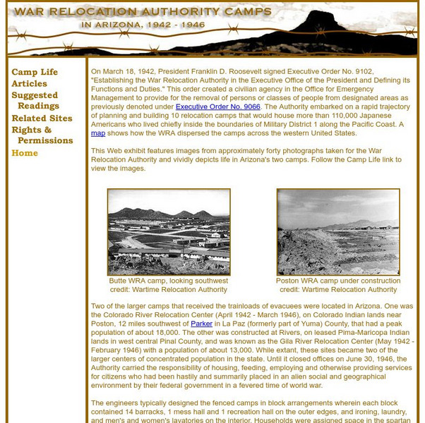 Through Our Parents' Eyes: War Relocation Authority Camps in Arizona: 1942 1946 Article Through Our Parents' Eyes: War Relocation Authority Camps in Arizona: 1942 1946 Article
