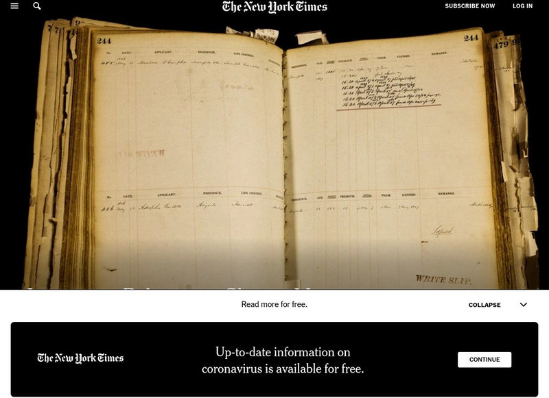 New York Times: Insurance Policies on Slaves: New York Life's Complicated Past Article New York Times: Insurance Policies on Slaves: New York Life's Complicated Past Article