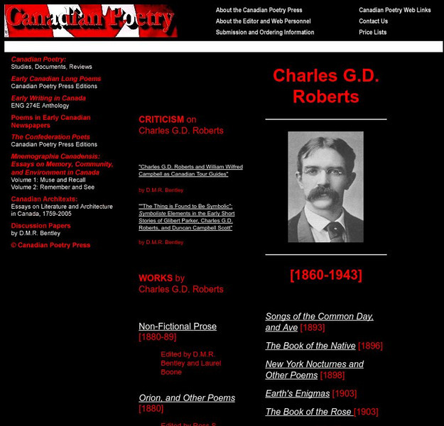 The Confederation Poets: Charles G. D. Roberts (1860 1943) eBook The Confederation Poets: Charles G. D. Roberts (1860 1943) eBook