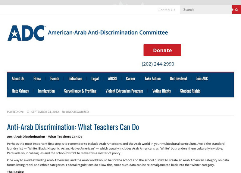 Anti Discrimination Committee: What Teachers Can Do Website Anti Discrimination Committee: What Teachers Can Do Website