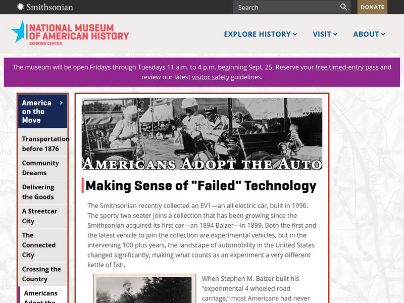 National Museum of American History: Making Sense of "Failed" Car Technology Website National Museum of American History: Making Sense of "Failed" Car Technology Website