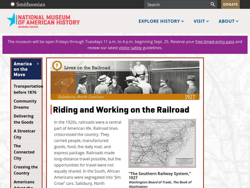 National Museum of American History: Lives on the Railroad: Salisbury, North Carolina 1927 Unit Plan National Museum of American History: Lives on the Railroad: Salisbury, North Carolina 1927 Unit Plan