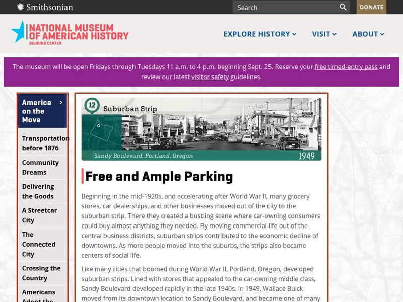National Museum of American History: Suburban Strip: Sandy Boulevard, Portland, Oregon 1949 Website National Museum of American History: Suburban Strip: Sandy Boulevard, Portland, Oregon 1949 Website