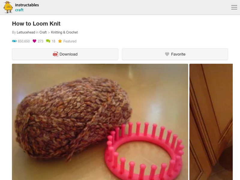 Instructables: How to Loom Knit Website Instructables: How to Loom Knit Website