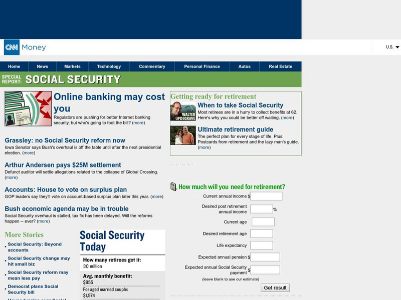 Cnn Money: Social Security Website Cnn Money: Social Security Website