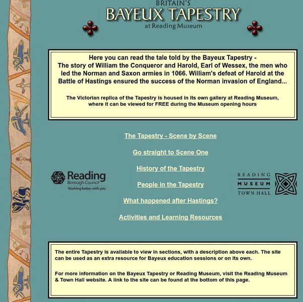 Reading Museum and Town Hall: Britain's Bayeux Tapestry Website Reading Museum and Town Hall: Britain's Bayeux Tapestry Website