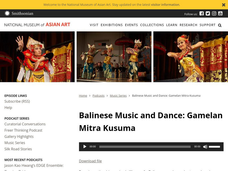 Freer | Sackler Galleries: Balinese Music and Dance: Gamelan Mitra Kusuma Audio Freer | Sackler Galleries: Balinese Music and Dance: Gamelan Mitra Kusuma Audio