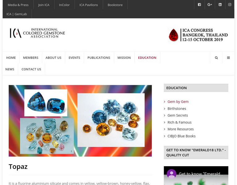 International Colored Gemstone Association: Topaz Handout