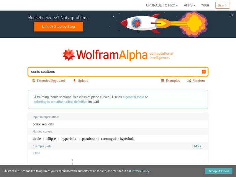 Wolfram Alpha: Conic Sections Graphic Wolfram Alpha: Conic Sections Graphic