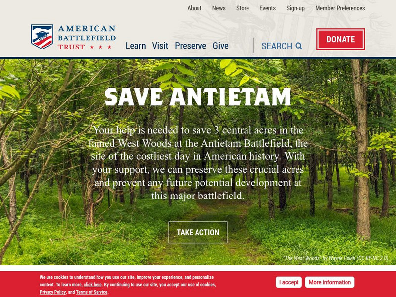 American Battlefield Trust: Working to Save America's Battlefields Lesson Plan American Battlefield Trust: Working to Save America's Battlefields Lesson Plan