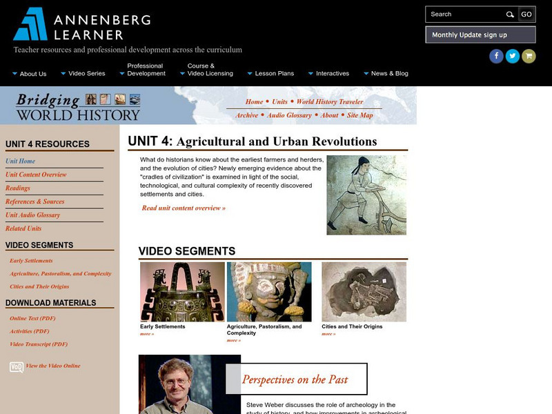 Annenberg Learner: Bridging World History: Agriculture and Urban Revolutions Audio Annenberg Learner: Bridging World History: Agriculture and Urban Revolutions Audio