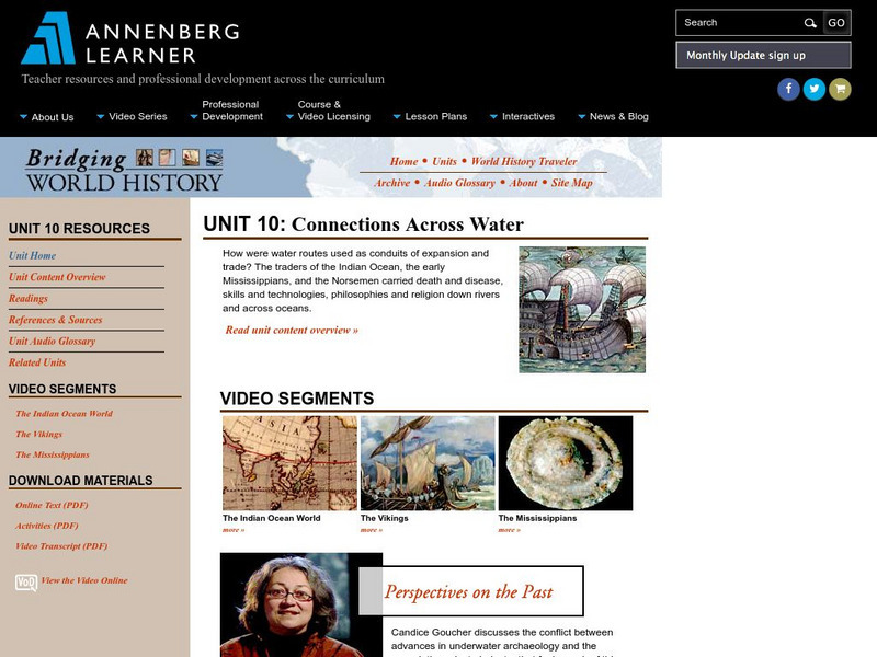 Annenberg Learner: Bridging World History: Connections Across Water Lesson Plan
