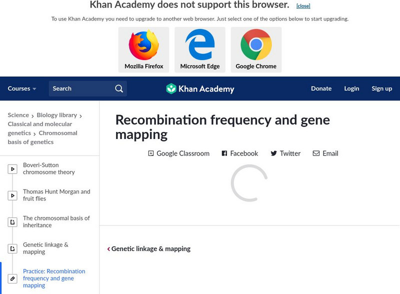 Khan Academy: Bozeman Science: Genetic Recombination and Gene Mapping Instructional Video Khan Academy: Bozeman Science: Genetic Recombination and Gene Mapping Instructional Video