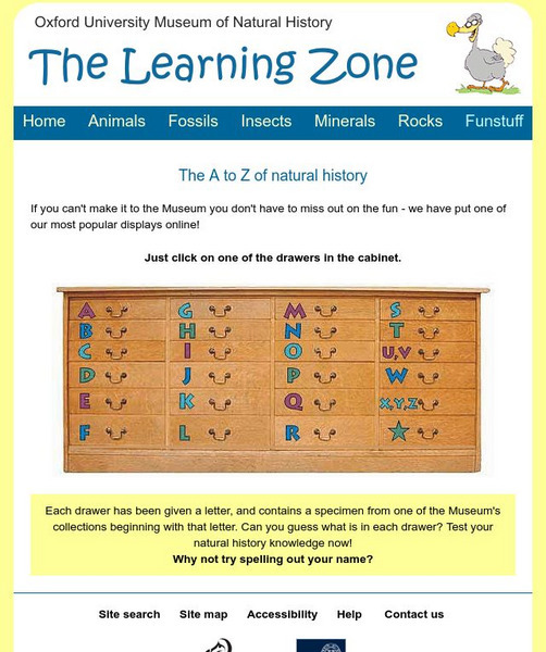Oxford University Museum of Natural History: A to Z of Natural History Unit Plan Oxford University Museum of Natural History: A to Z of Natural History Unit Plan