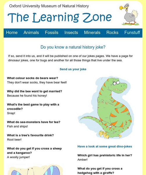 Oxford University Museum of Natural History: Jokes Activity Oxford University Museum of Natural History: Jokes Activity
